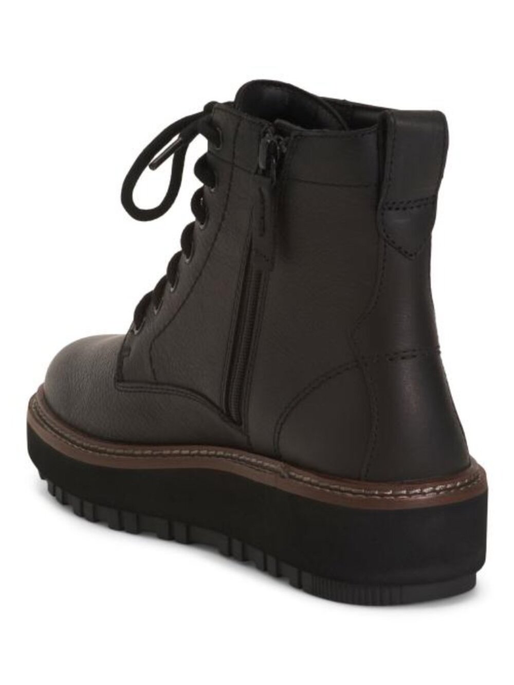 CLARKS Leather Oriannaw Lace Comfort Boots - Picture 3 of 4